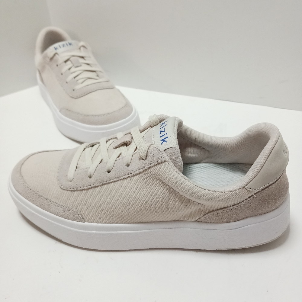 Kizik Prague Womens Size 9.5 Shoes Canvas Suede Hands Free Sneakers